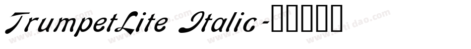 TrumpetLite Italic字体转换